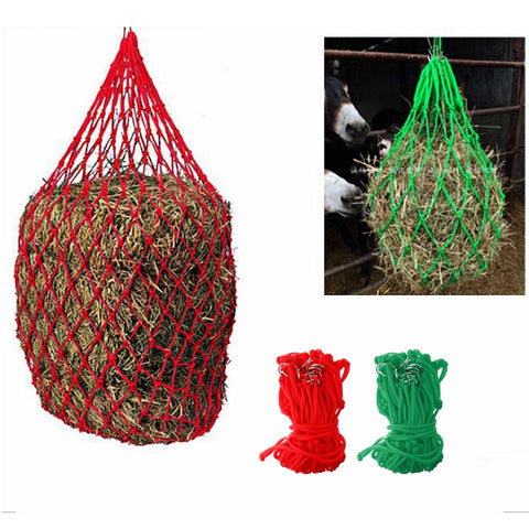 83cm MagiDeal Nylon Haylage Net Small Holed Hay Net Haynet Equipment Durable Horse Care Products Mildew Proof Red / Green